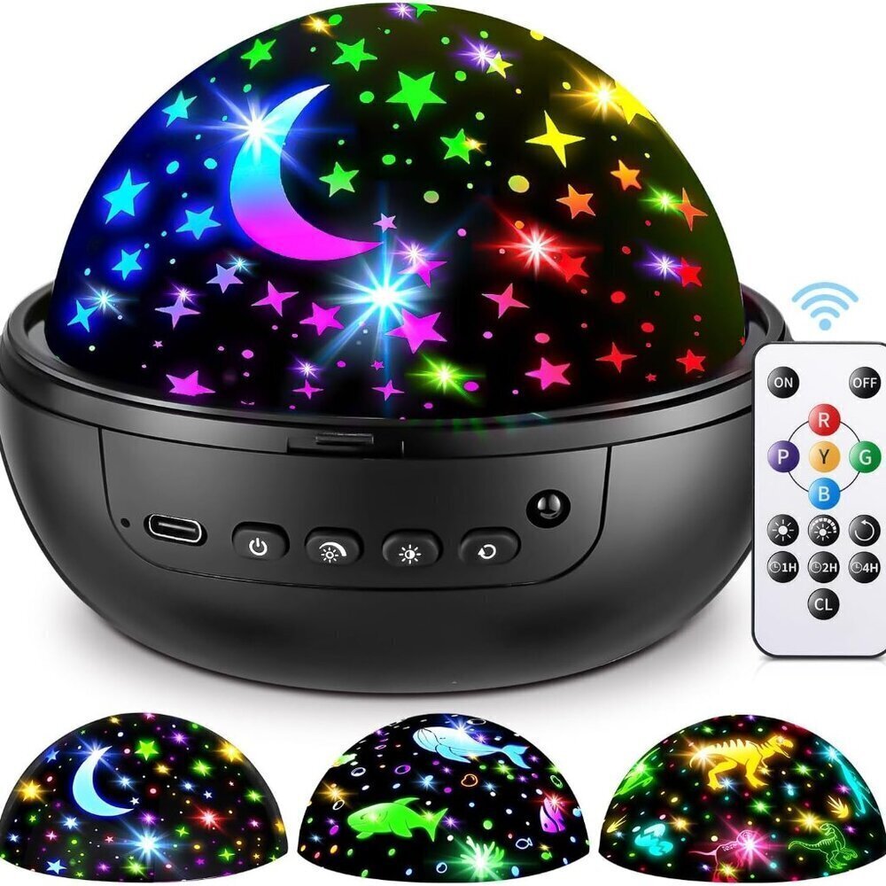 Kids Projector Night Light 93 Modes Remote Dimmable